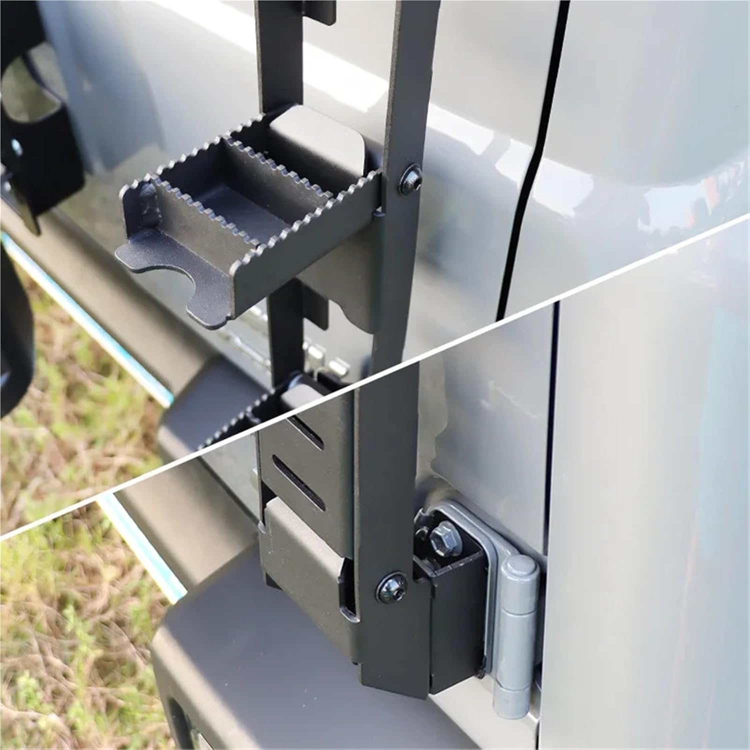 Tailgate Ladder Car Foldable Rear Ladder Tailgate Pedal Step Compatible with Suzuki Jimny 2019-2024 JB64 JB74W