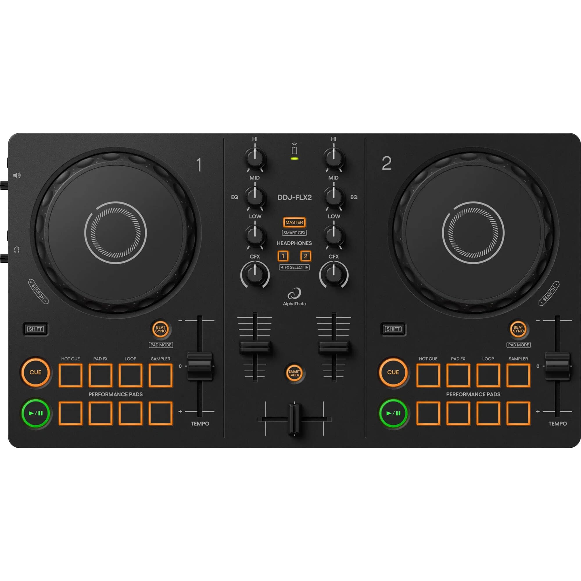 Amazon.com: Alpha Theta DDJ-FLX2 2-Channel DJ Controller Bundle