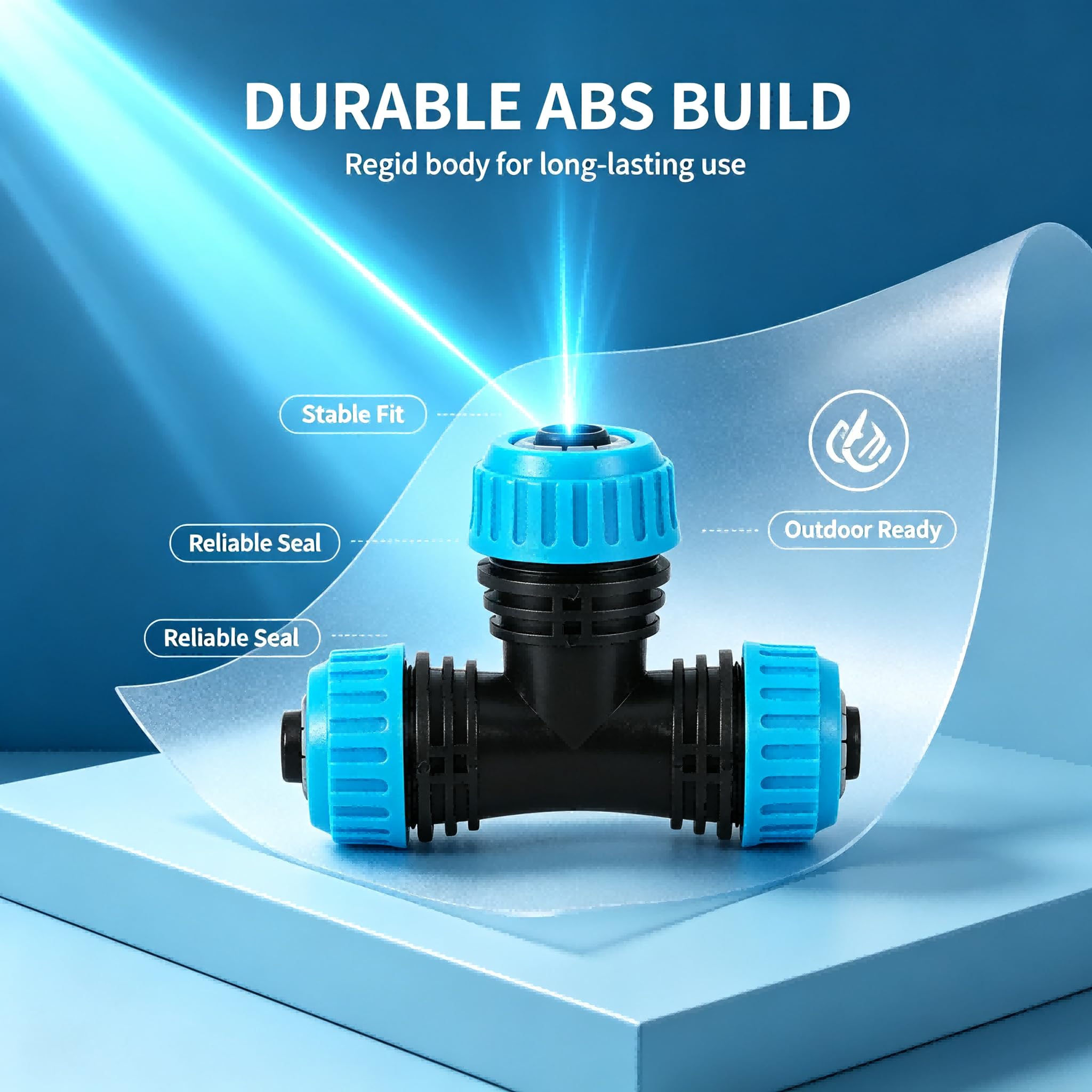 Conector T Riego ABS 10pcs Jardín Exterior