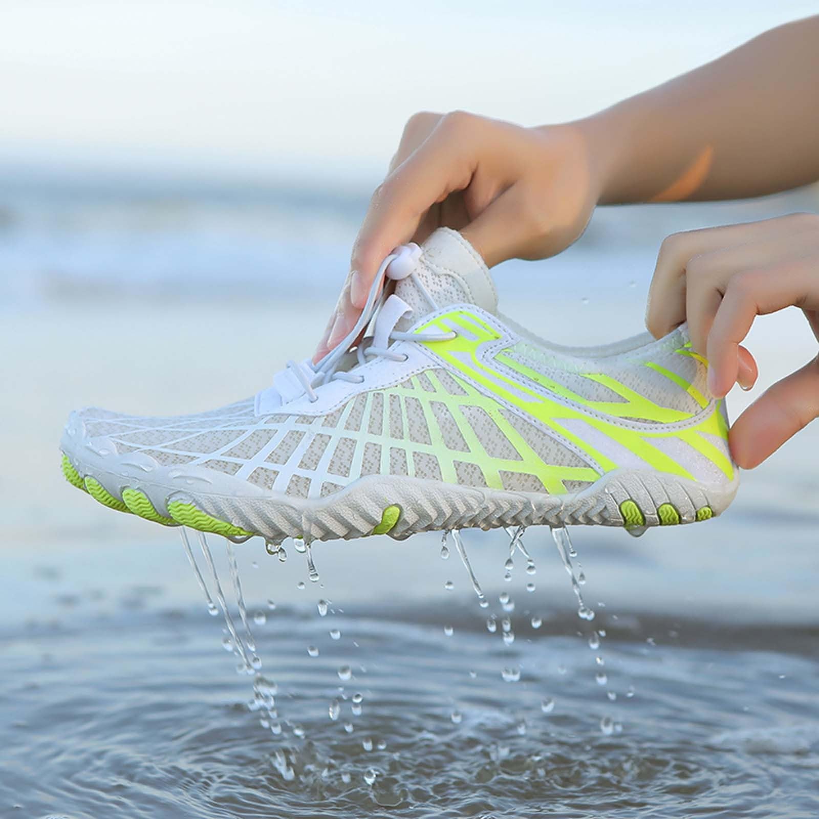 Scarpe Scoglio Donna Scarpe Mare Scoglio Roccia Sandali Uomo Barca da Immersione Barefoot Shoes per Vela Trasparenti Scarpette Sportive Acqua Acquatiche 42 Scogli Spiaggia Fiume Piscina Water Women