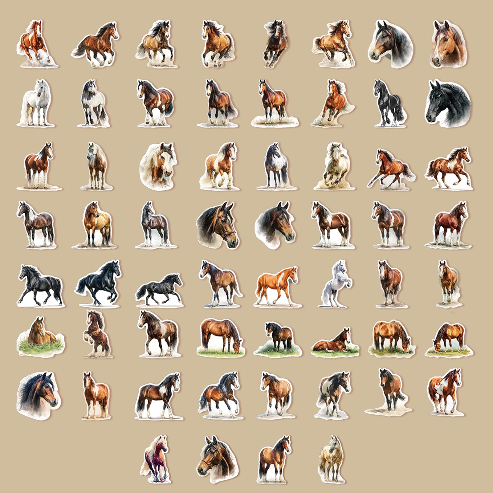 60pcs Horse Sticker - Image 3