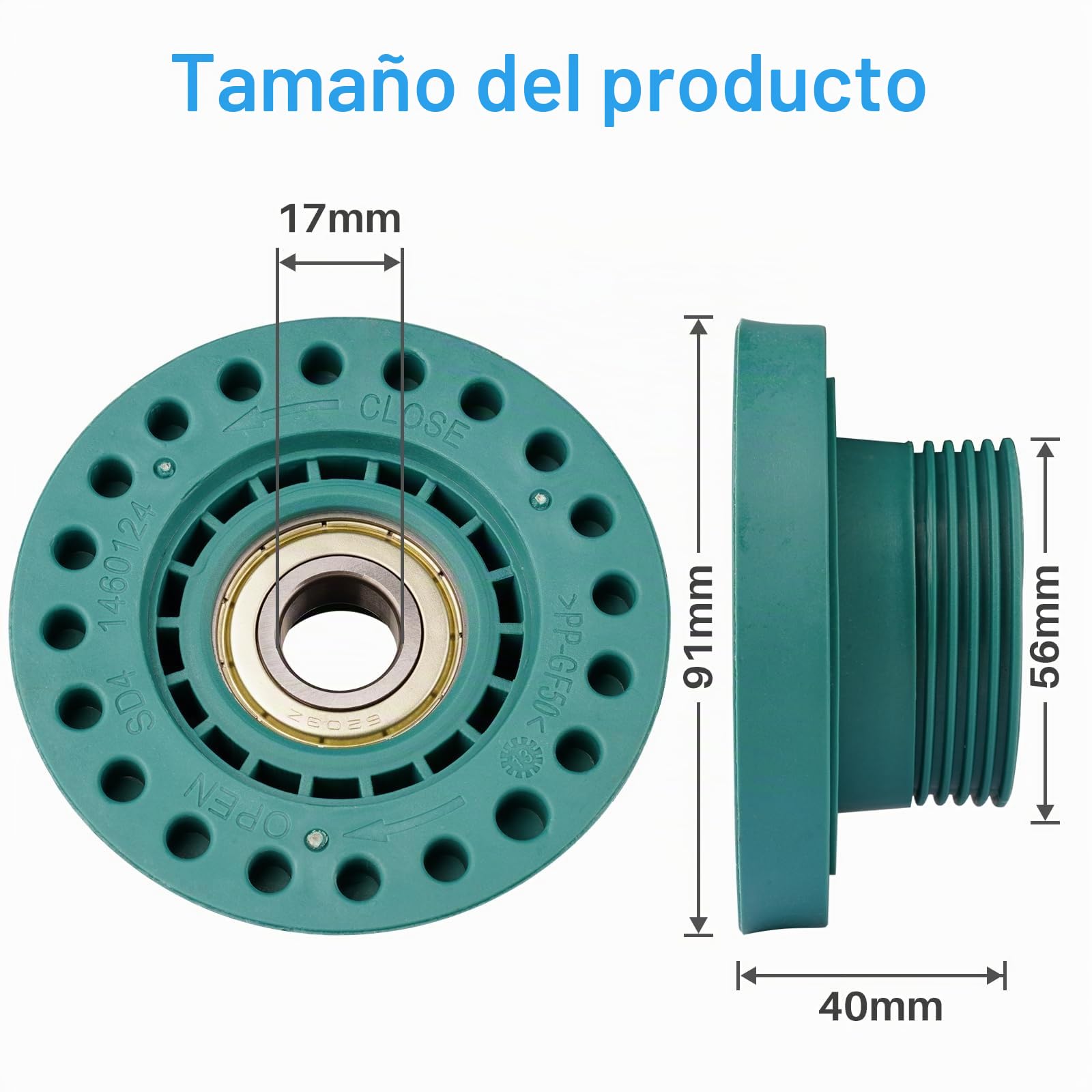 Rodamiento para AEG para Electrolux para Zanker para Zanussi 407143096/3 4071430963 Kit de rodamientos para lavadora de carga superior (izquierda + derecha)