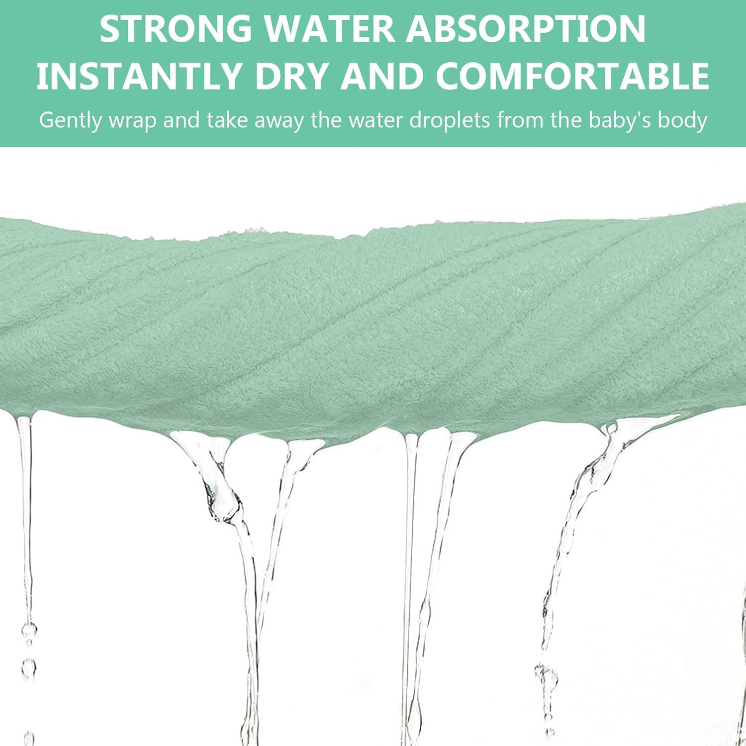 Shengruili Baby Handtuch Kapuze,80X80cm Kapuzenhandtuch Baby,Super Saugfähig Kleinkinder Badetücher,Badetuch Set,Badetücher Kapuzenhandtuch,Badetuch mit Kapuze - 5