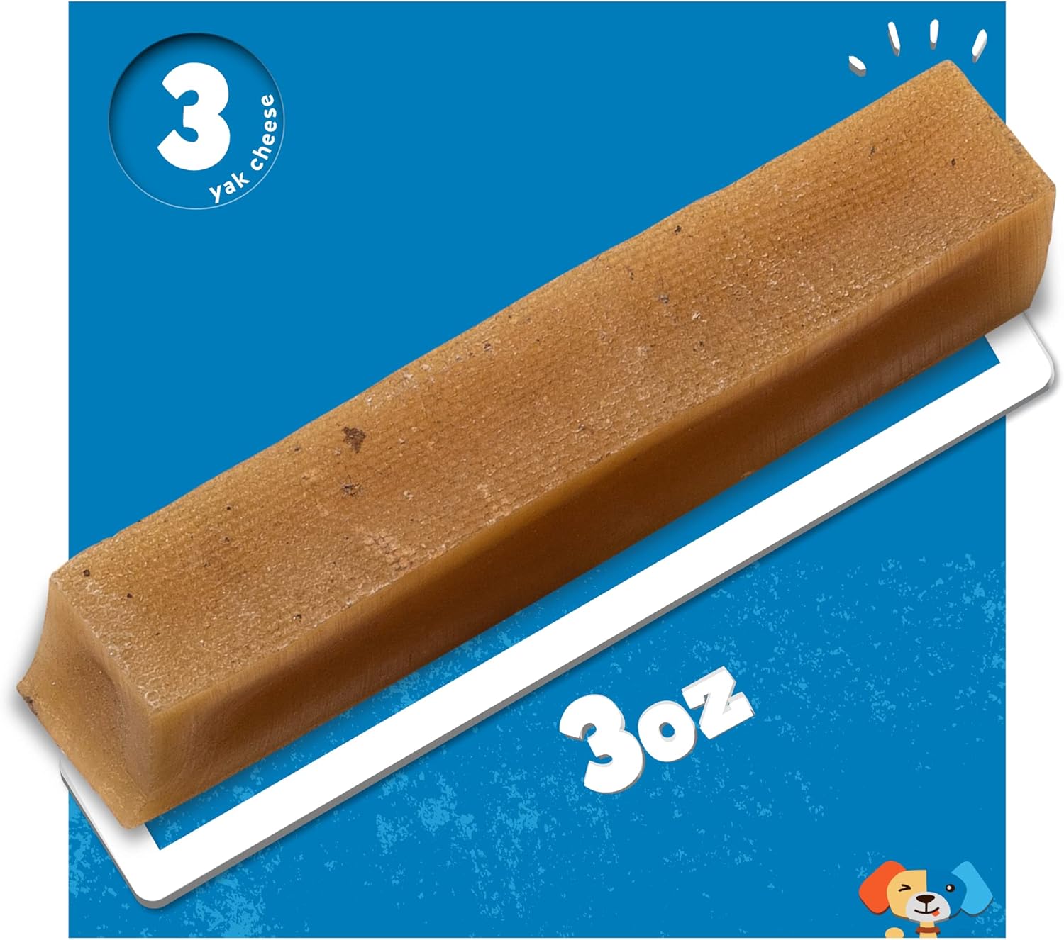 Jack&Pup Yak Cheese Himalayan Dog Chews | Dog Yak Chews for Large Dogs Aggressive Chewers | Hard Yak Cheese Stick (9oz, 3 Pack)