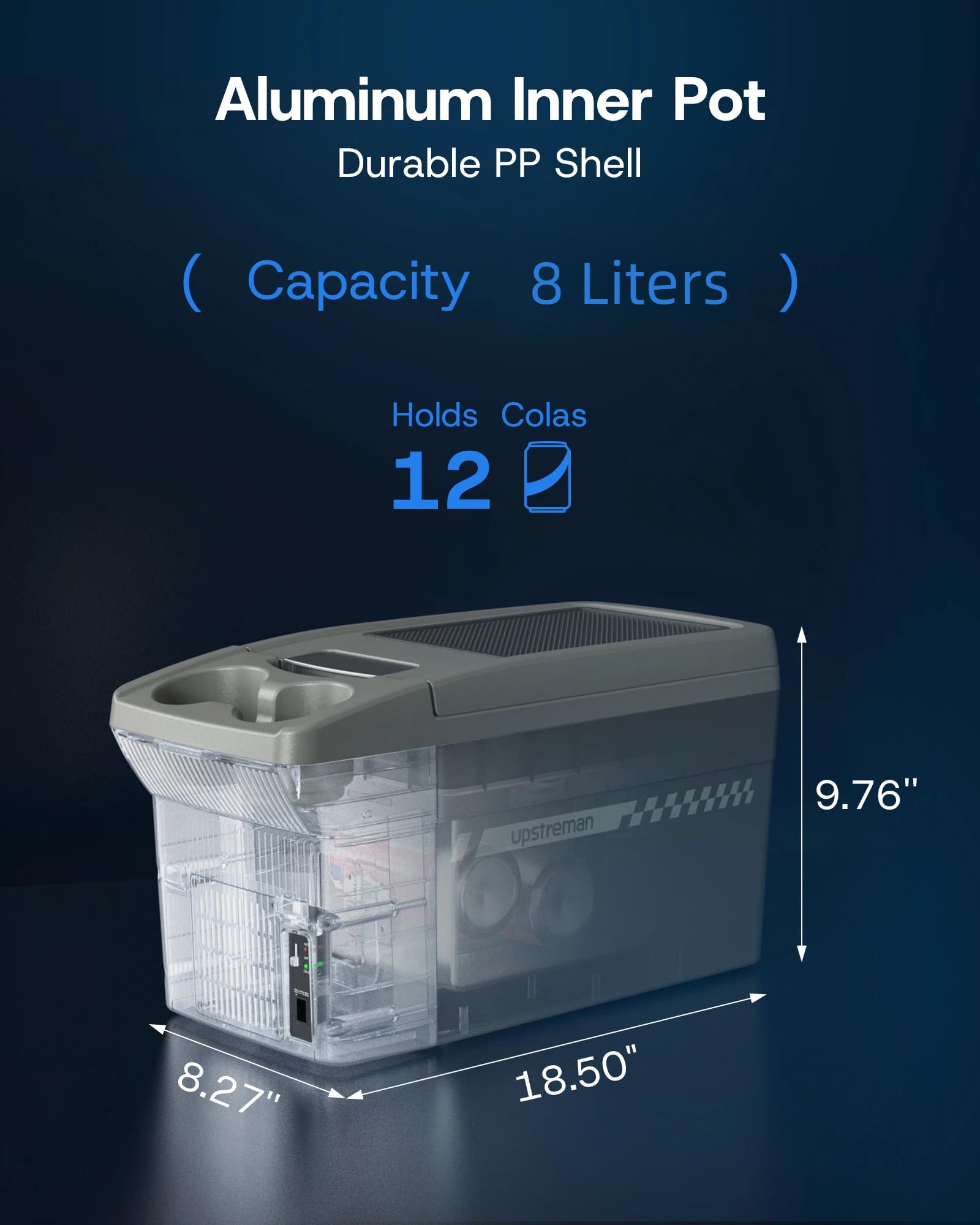Upstreman AR11 Frigo Elettrico Portatile 8 Litri 12V Raffredda Riscalda