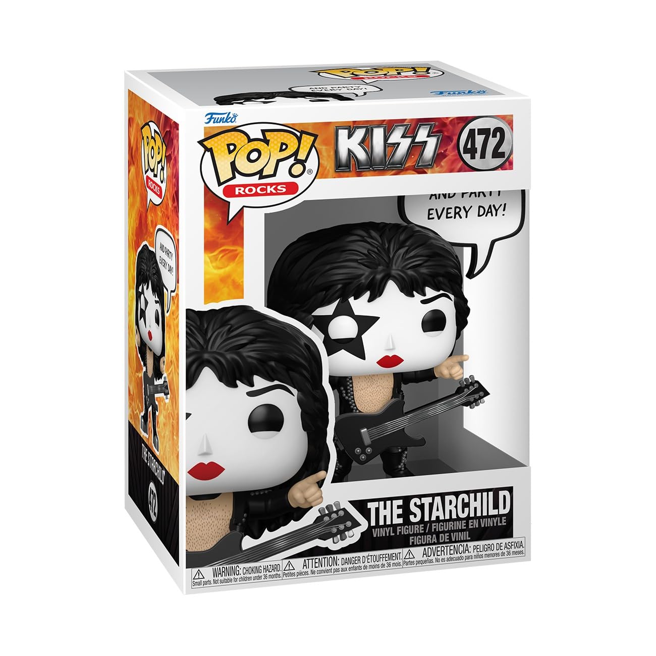 Funko Pop! Sayings: the Starchild, (R&R All Night), KISS, Collectable Vinyl Figure, Gift Idea, Official Merchandise
