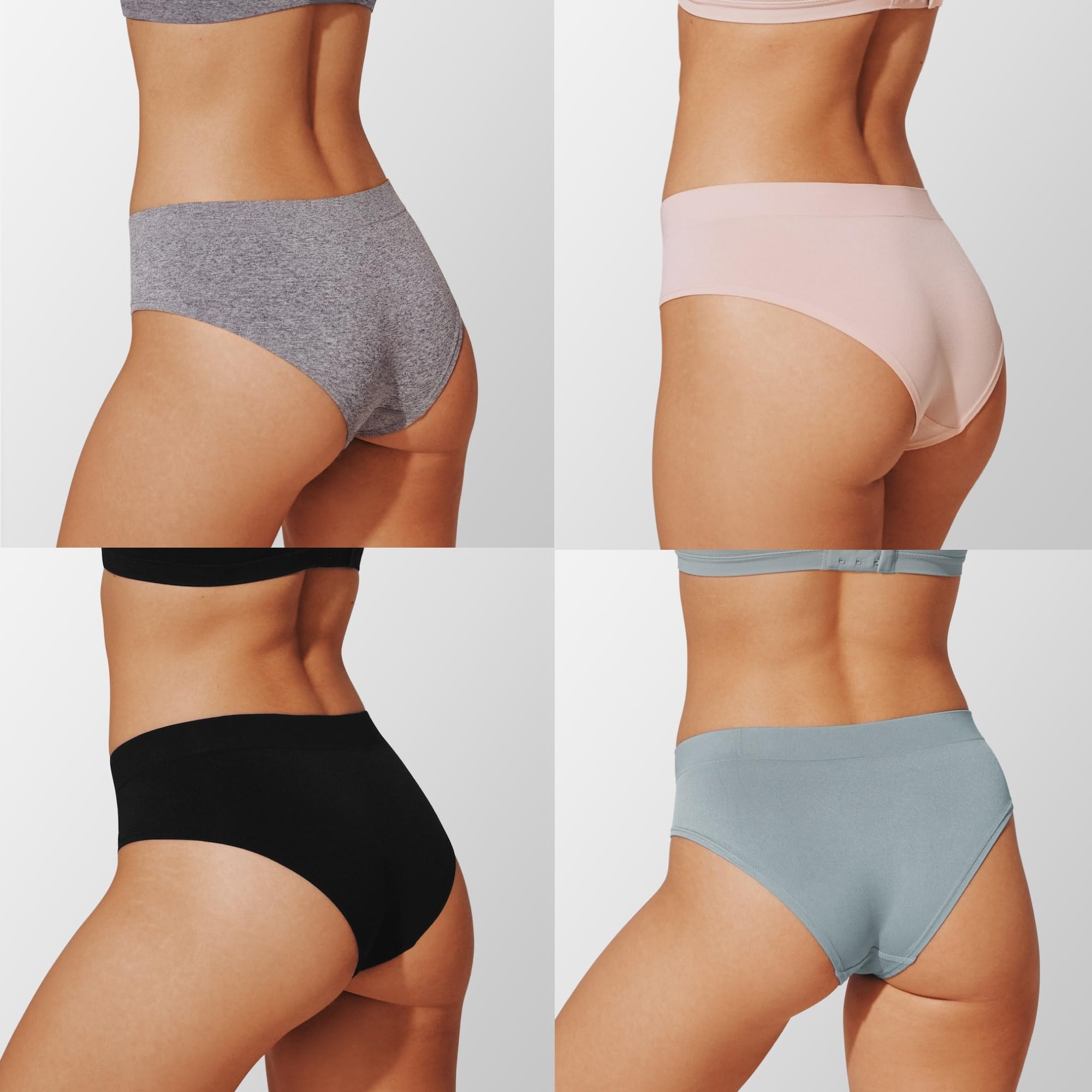 ThirdLove Form Nahtlose Hipster Panties für Damen, atmungsaktiv, Low Rise Panty Set, Damen Dessous, 5er Pack