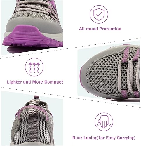 Miniatura 6 de MAINCH Zapatos de agua de senderismo para mujer, de secado rápido, para deportes al aire libre