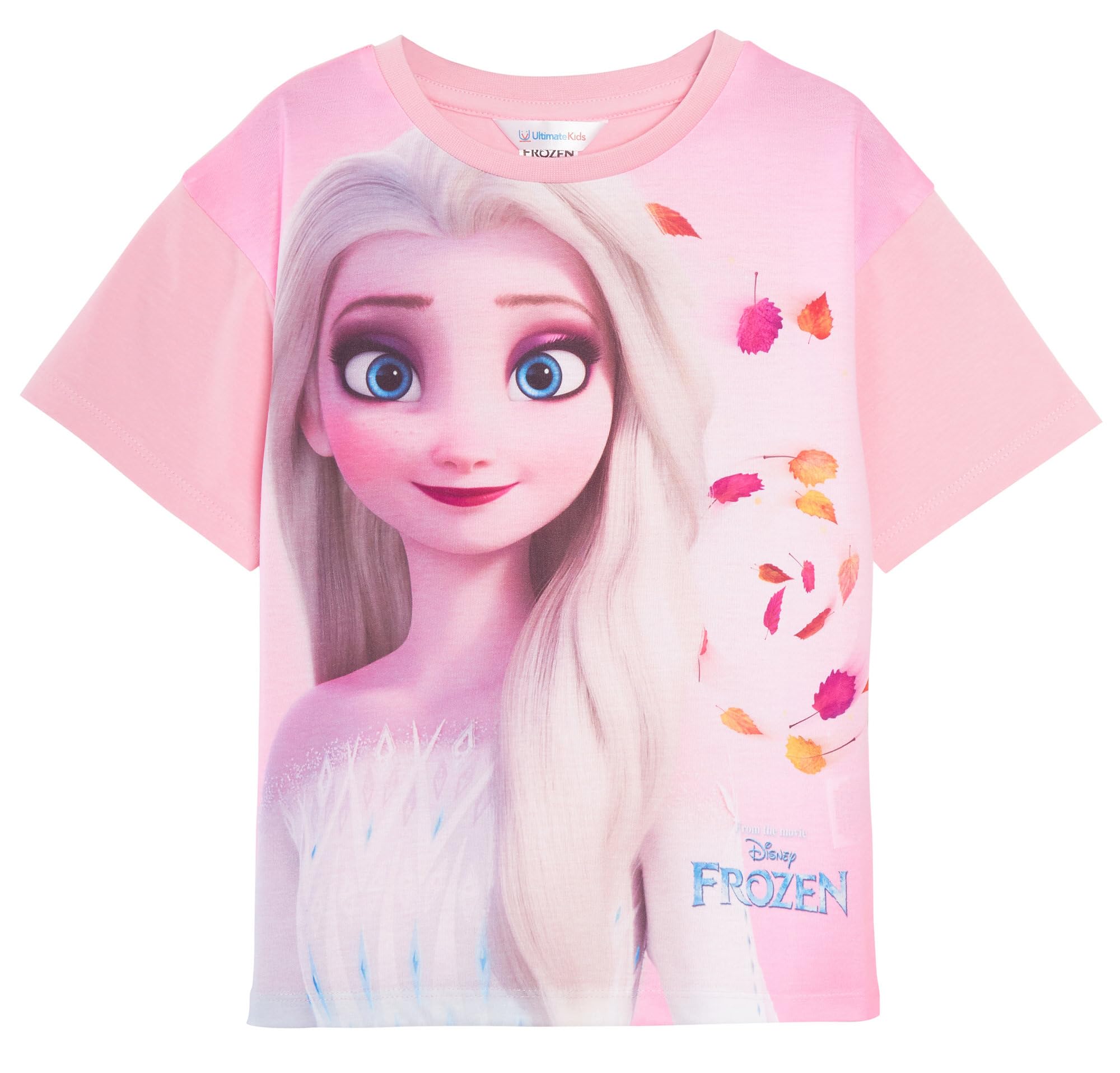 Disney Confezione da 3 magliette di Frozen, per bambini, con Elsa e Anna, in cotone, idea regalo