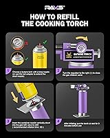 Vista 7 de Antorcha de butano RAVS, antorchas de soldadura con 2 modos de llama, antorcha de cocina con llama ajustable, antorchas de soldadura industriales