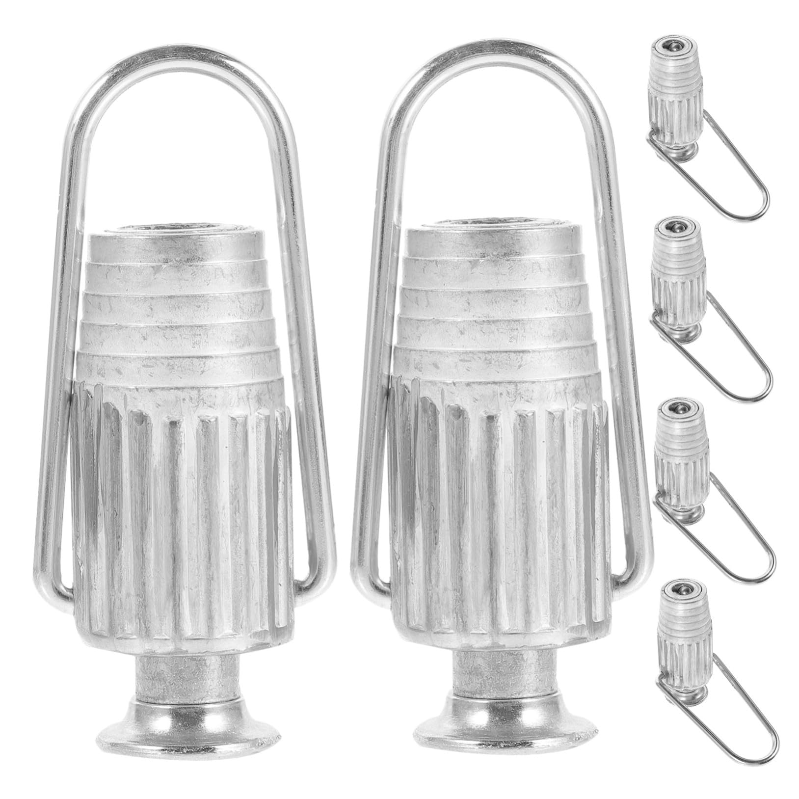 Wäscheleinenspanner aus Aluminiumlegierung für Draht | Silber, zur Einfachen Justierung der Leine, für Balkon und Terrasse, 6 Stück-pack