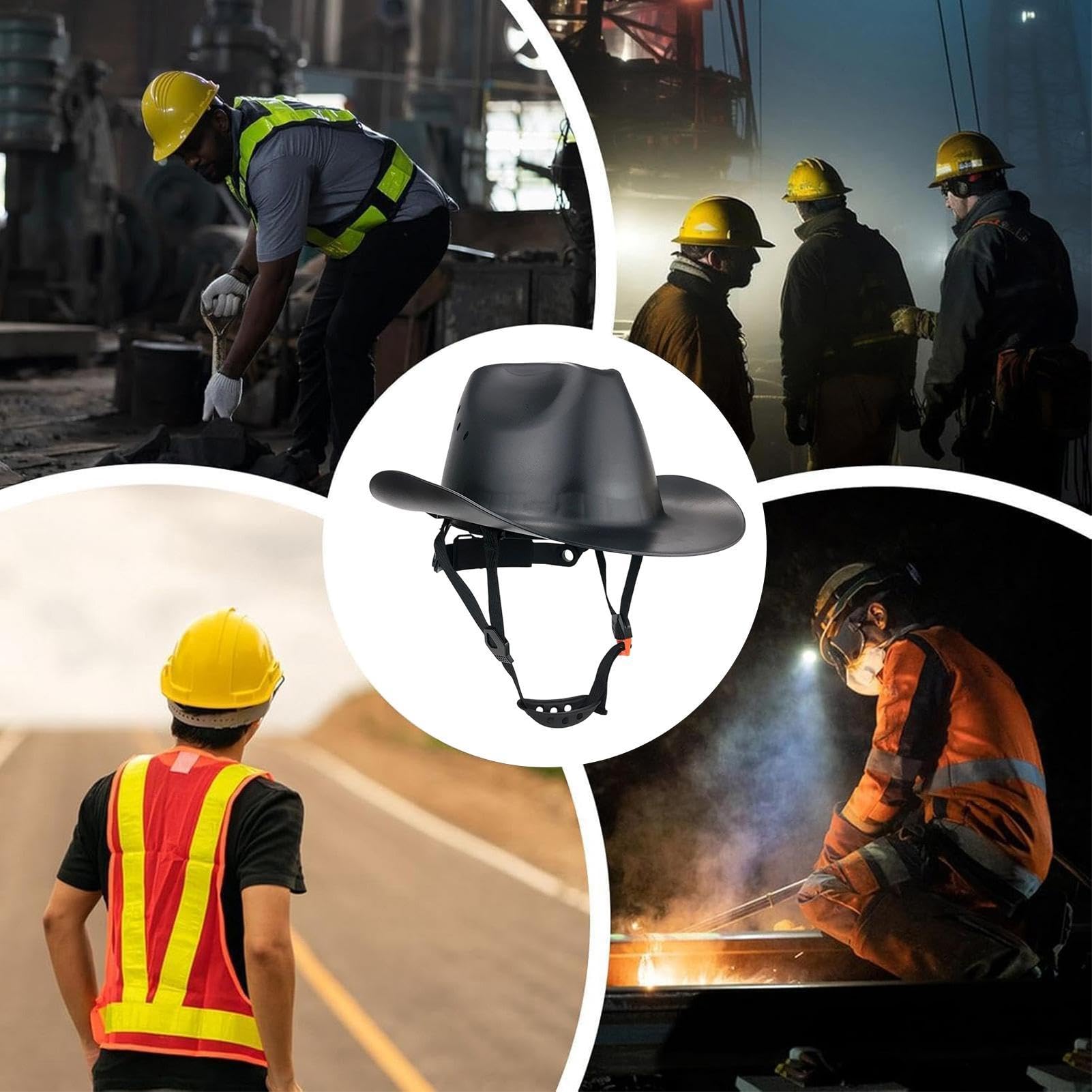 Baustellen-Schutzhelm Vollrand-Arbeitshelm mit verstellbarem Kinnriemen