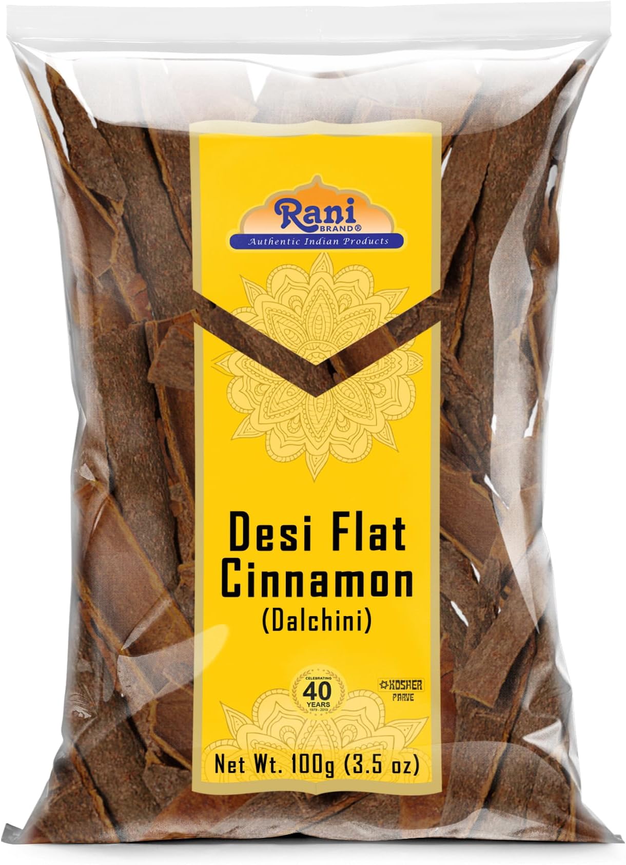 Rani Desi (Dalchini) Flat Cinnamon 3.5oz (100g) ~ All Natural | Vegan | Gluten Friendly | NON-GMO | Kosher | Indian Origin