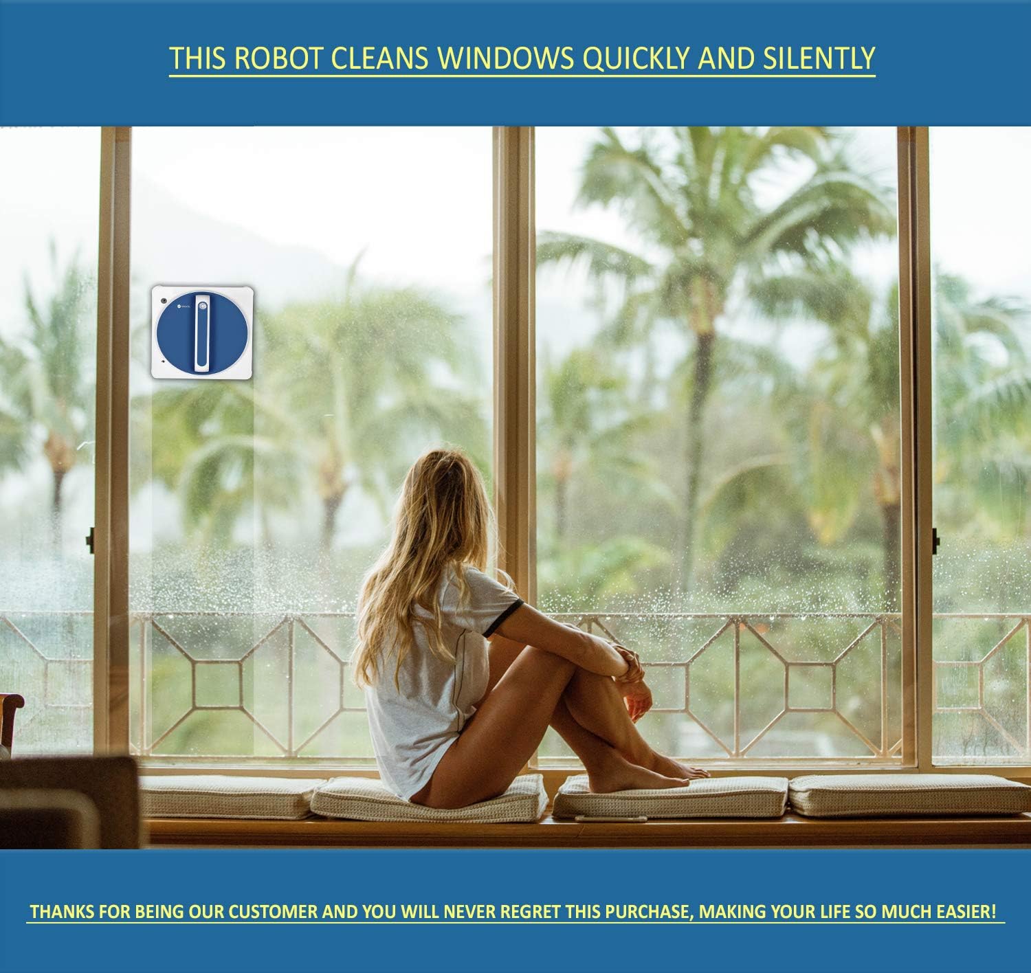 Wexbi W189 robot cleaning an outdoor window