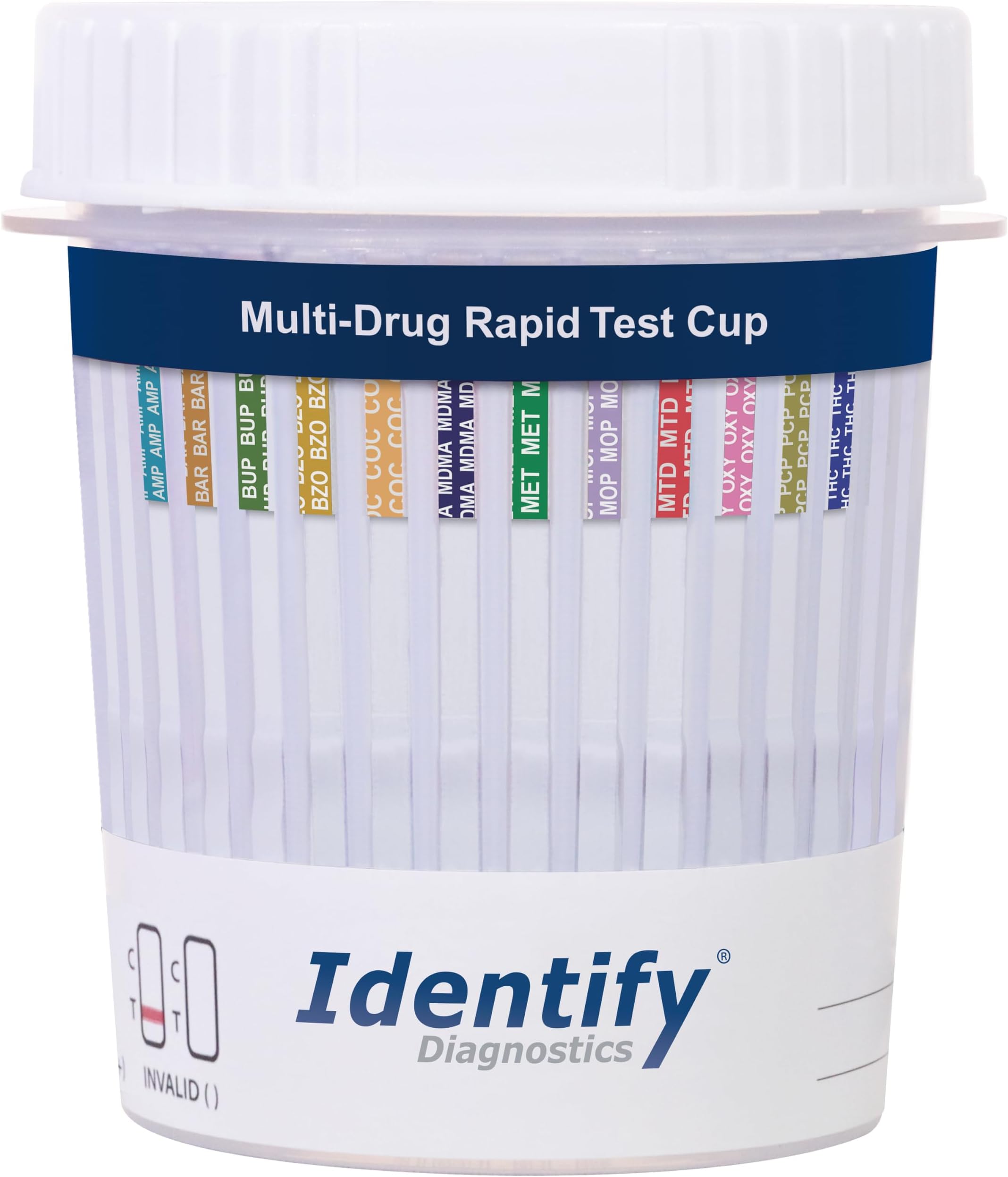 Identify Diagnostics 12 Panel Urine Drug Test Cup Kit - 5 Pack