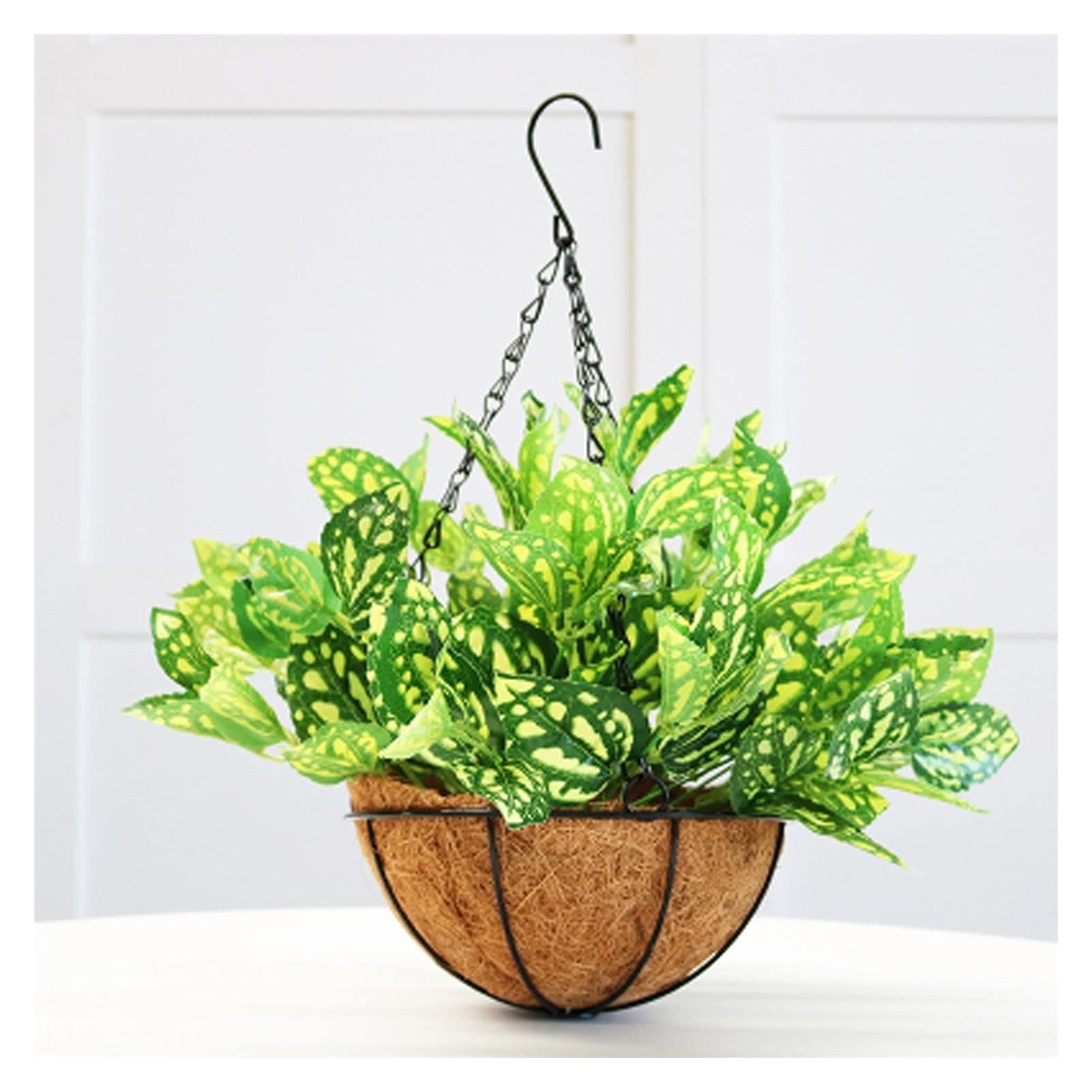 Hierba simulada Plantas Colgantes Artificiales Falso Ivi Vid Falso Hiedra Hojas de Hiedra for la decoración de la Sala de la casa Paja simulada(B)