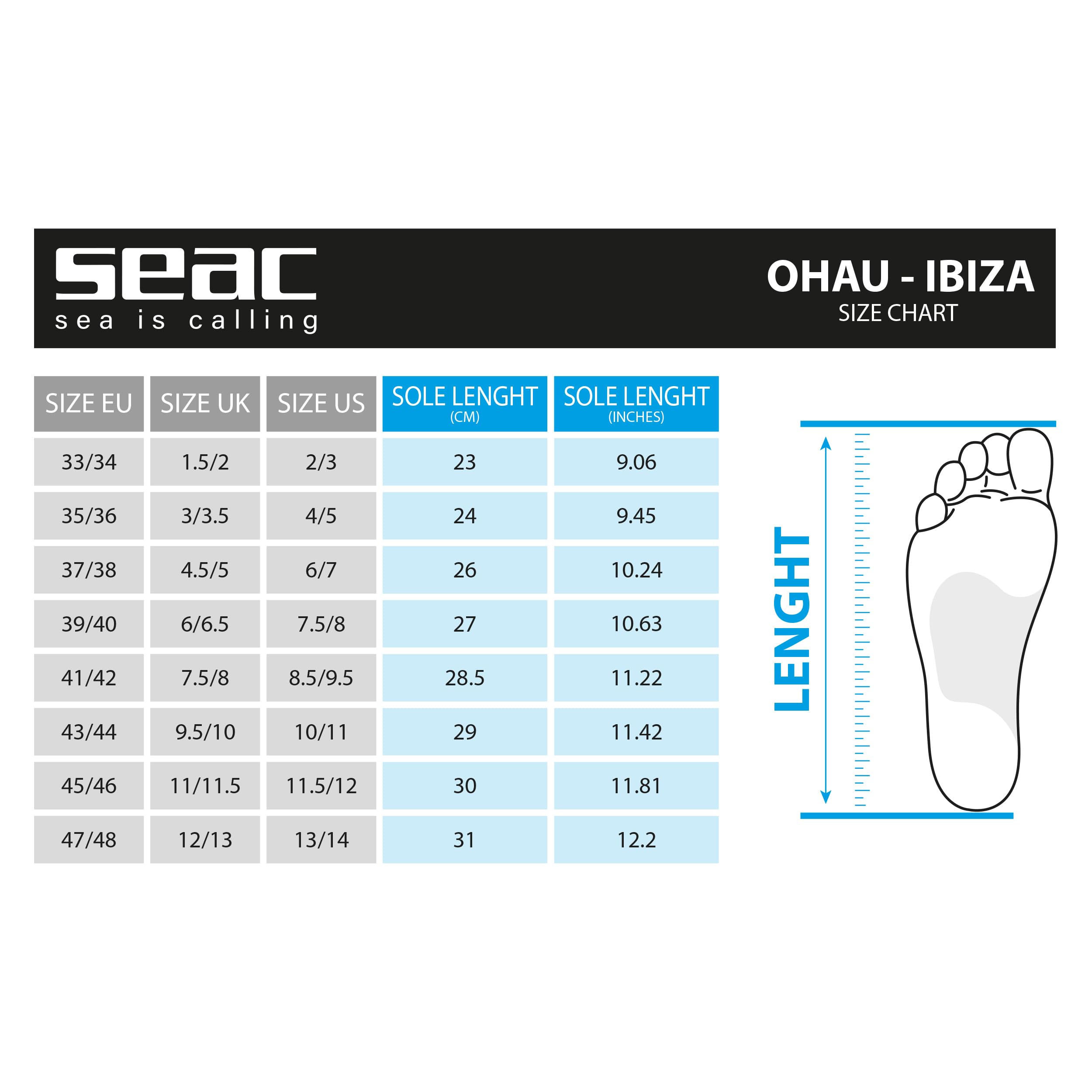 Seac Ohau, Infradito in Gomma per Mare, Piscina, Spiaggia e Barca