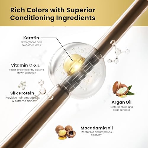 Miniatura 2 de Moehair Color 6NN Series con queratina  Crema permanente para colorear el cabello de doble pigmentación  Excelente cobertura de canas  Suave,