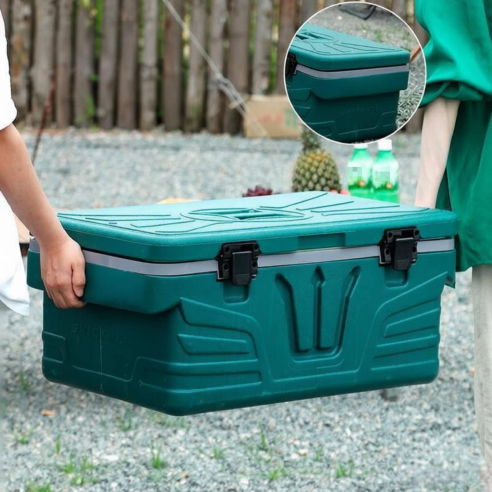 Box Termico con Coperchio Isolamento a Lunga Durata Contenitore Isotermico Portatile Leggera Scatola Termica Riutilizzabile per Ambulante