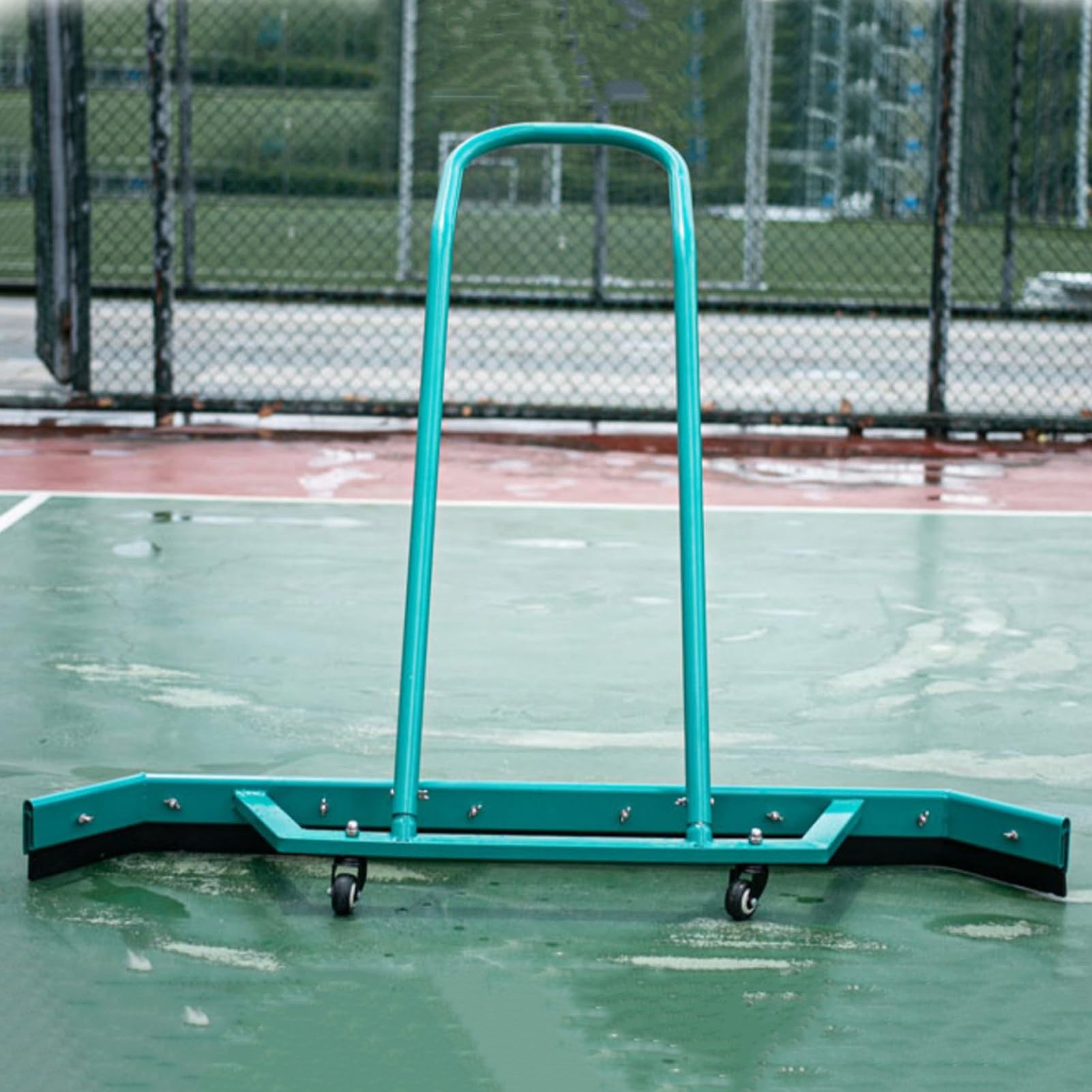Escobilla de goma for suelos a gran escala/limpiador de agua for canchas | Cuenta con ruedas universales for un movimiento flexible, adecuadas for canchas deportivas(Green)