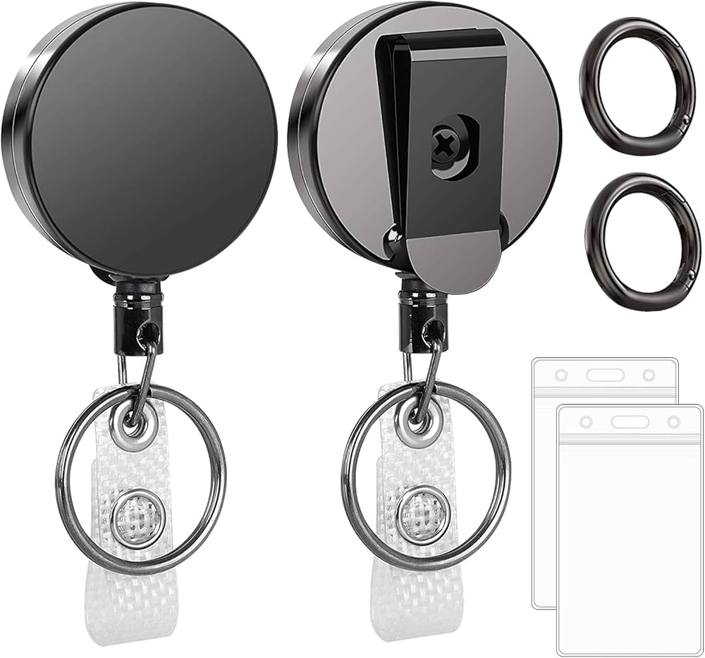 Amazon | [Toplive] リールキーホルダー ピンオンリール 吊り下げ名札