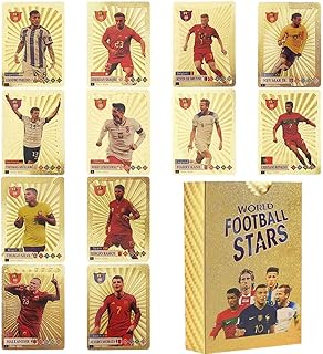 Vmxlso 55 Pcs Gold Football Cards 2025, Premier League, UEFA Champions, Euro 2025 Collectibles