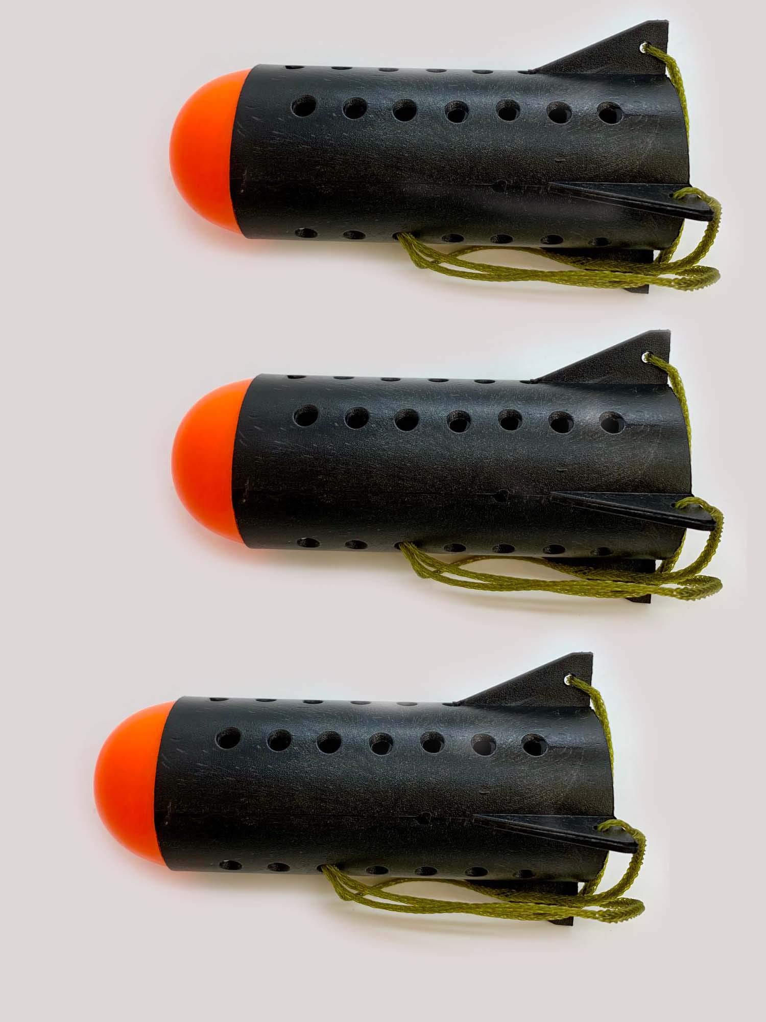 Olax 3x Small Fishing Spods, 5" 13cm, Bait Spod, Carp Fishing Rocket Feeder