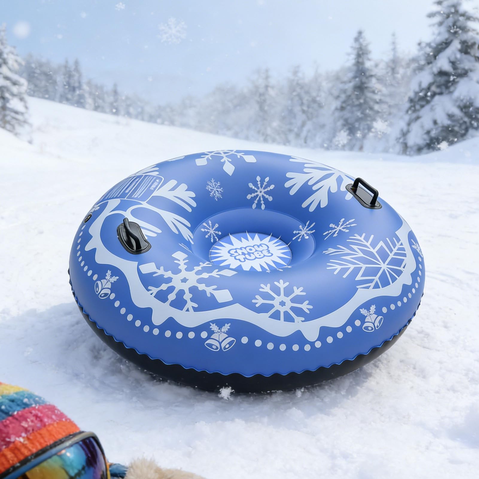 Tubi Da Neve Destinati Slittino In PVC Resistente Gonfiabile | Per Bambini e Adulti Per Slittare sulla Neve Adatto A Amanti Famiglia Donne Uomini Ragazzi E Ragazze