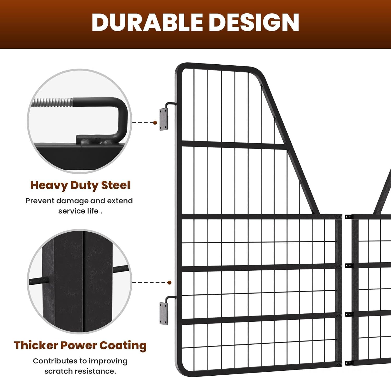 52''Wx42''H Horse Stall Door Guard, Galvanized Horse Barn Door with Yoke, Half Door for Stall Guard for Horse Stable Gate Allow Air Flow