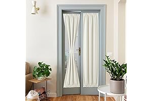 NICETOWN Faxu Linen French Door Curtains: Stylize Your Home with Elegance