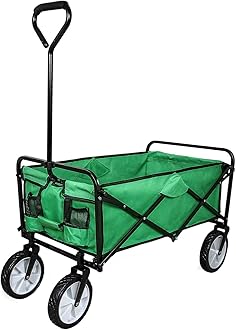 Heavy Duty Foldable Garden Trolley Folding Cart Wagon Truck Wheelbarrow Collapsible Beach Pull Along Festival Utility Camping