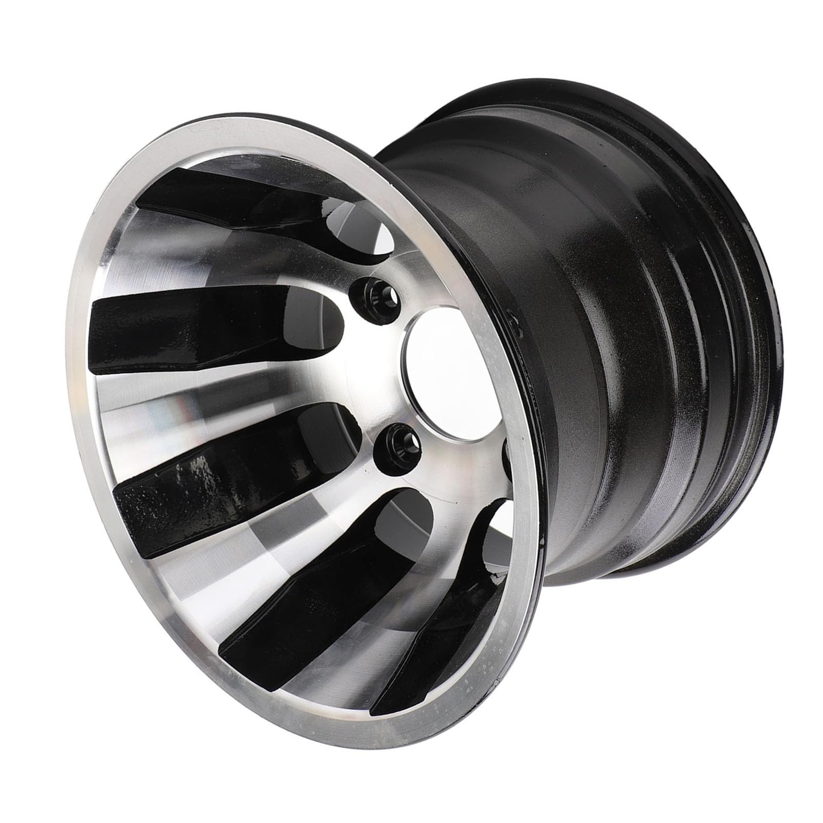 Akozon 10-calowa Piasta Koła Atv Stop Aluminium 215 Mm Szerokość Piasty do Wózka Gokartowego Quad - Lekkie, Nierdzewne Koło Zapasowe o Wysokiej Wytrzymałości (Szerokość z tyłu 170 mm / 6,7 cala)