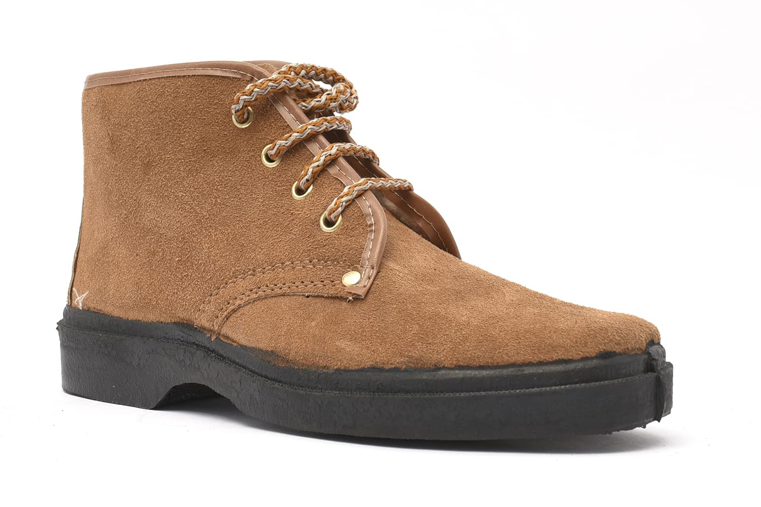 Pecellin Peinado Bota de Campo - Zapato para Hombre - Botín Serraje - Calzado Básico con Cordones