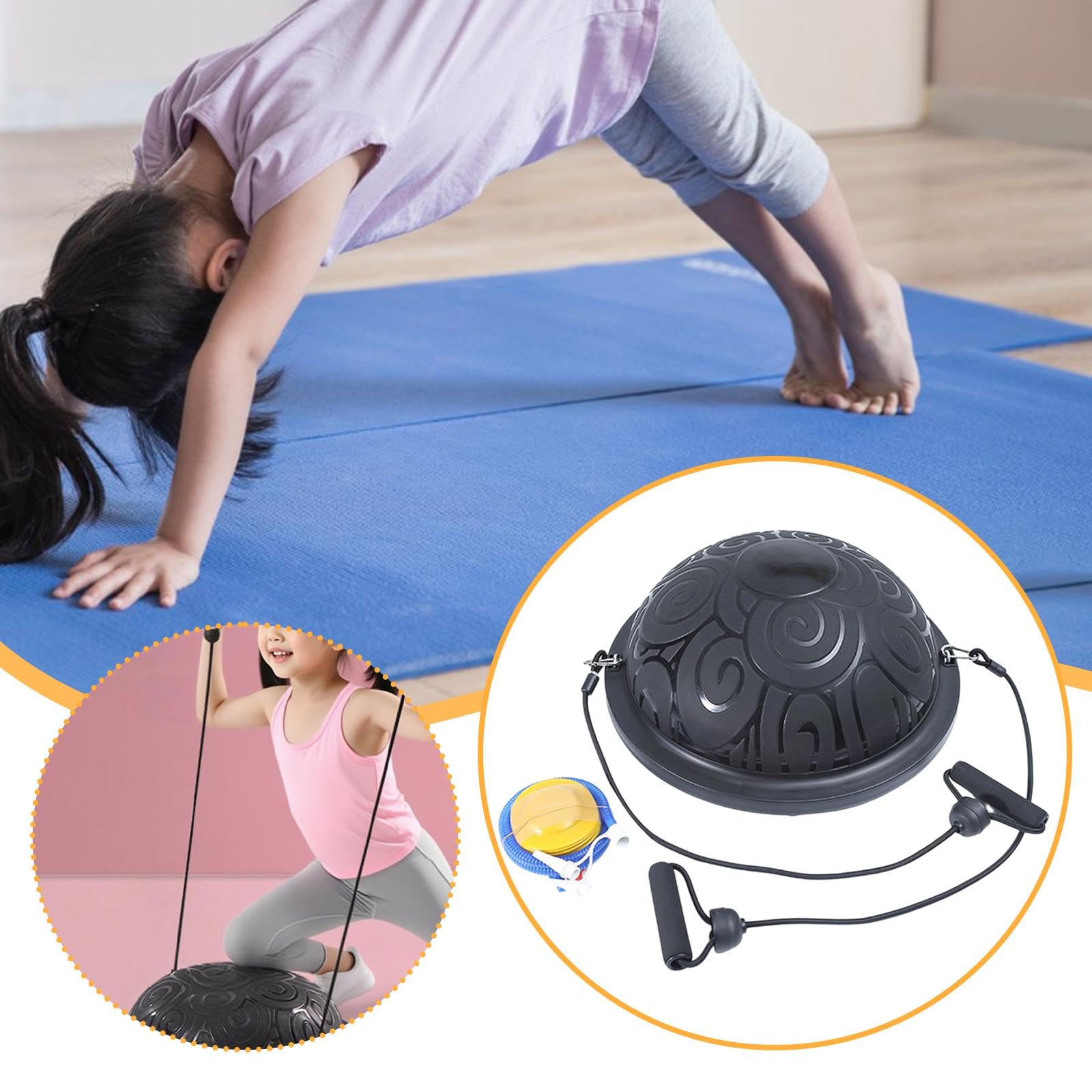 Mezza Palla da Equilibrio Mezza Palla da Pratica Antiscivolo per Allenamento dell'equilibrio per Allenamento della Palestra