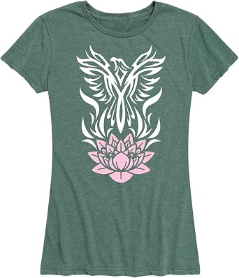 Instant Message - Phoenix Rising Lotus - Womens Short Sleeve Tee