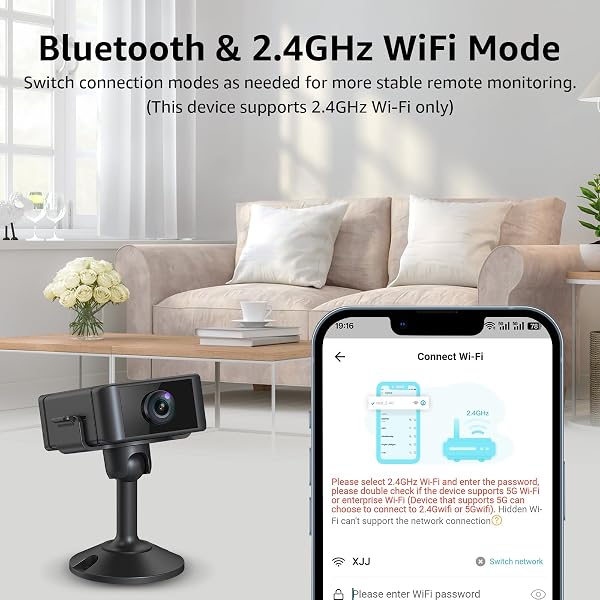 Hidden Camera 4K Ultra HD, Mini WiFi Indoor Camera & Spy Camera with Night Vision, Motion Detection & Real-Time App Alerts, SD Card & Cloud Storage, Battery Powered Security Camera for Home & Office - 5