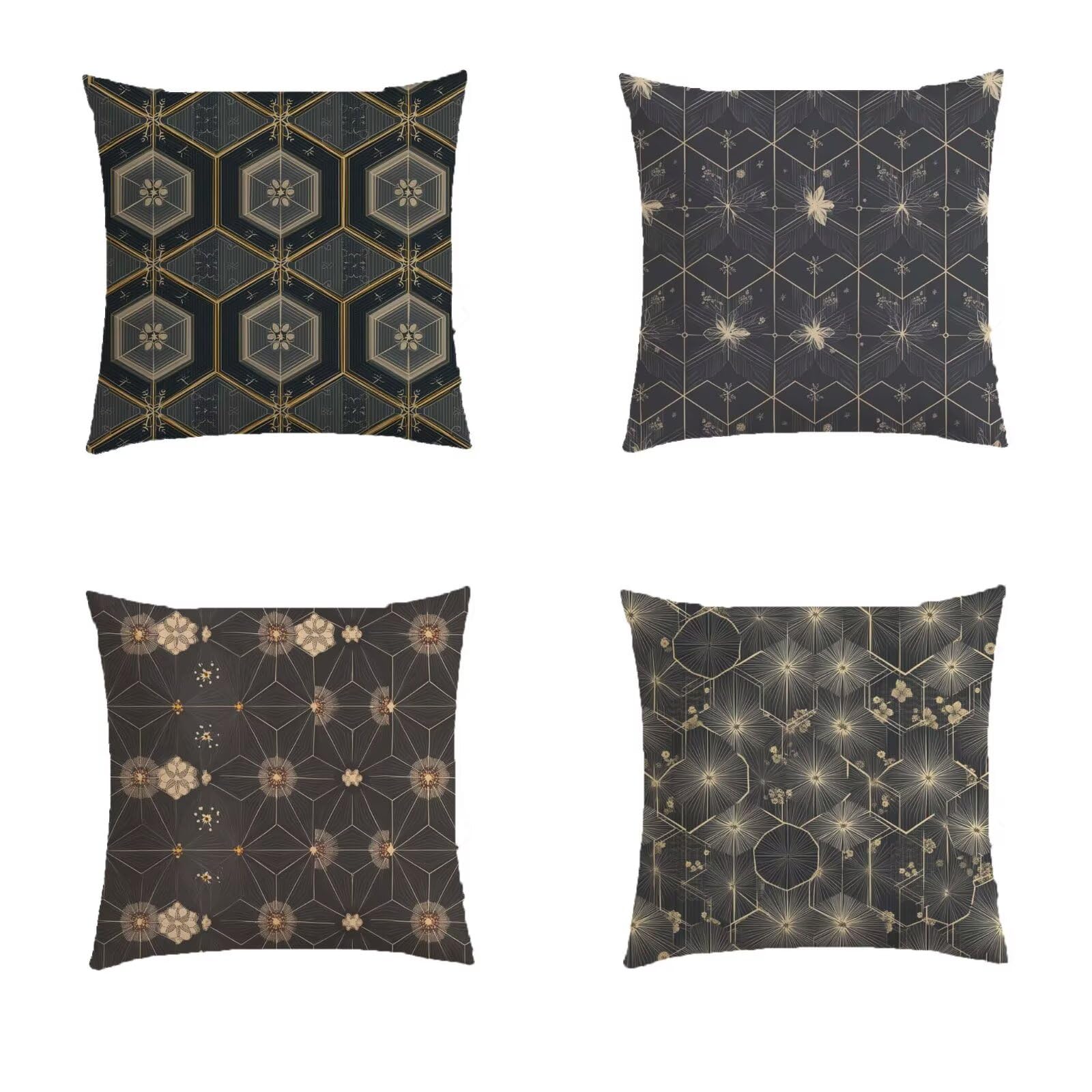 Housse coussin salon de jardin exterieur motif géométrique pour terrasse