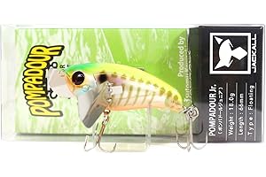 Jackall Pompadour Jr Floating Topwater Lure, Chartreuse Back Gill Bone (9524)