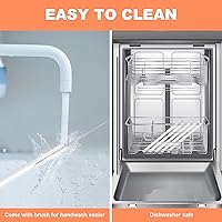 Vista 6 de CampTek Pajitas de repuesto compatibles con botella YETI Rambler de 26 oz con aislamiento al vacío, incluye 5 pajitas sin BPA, 1 cepillo de limpieza