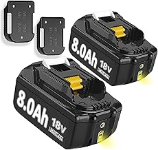 2X 18V 8.0Ah Batteries de Rechange pour makita BL1860B BL1850B BL1840 BL1830 BL1815 BL1835 BL1850B BL1845 BL1850 BL1860B 194205-3 LXT-400 avec Batterie LED