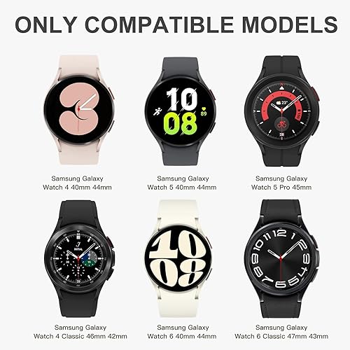 Miniatura 5 de GEAK Paquete de 3 correas sin huecos compatibles con Samsung Galaxy Watch 6 1.732 in 1.575 inGalaxy Watch 5Watch 4 1.575 in 1.732 inGalaxy Watch 5