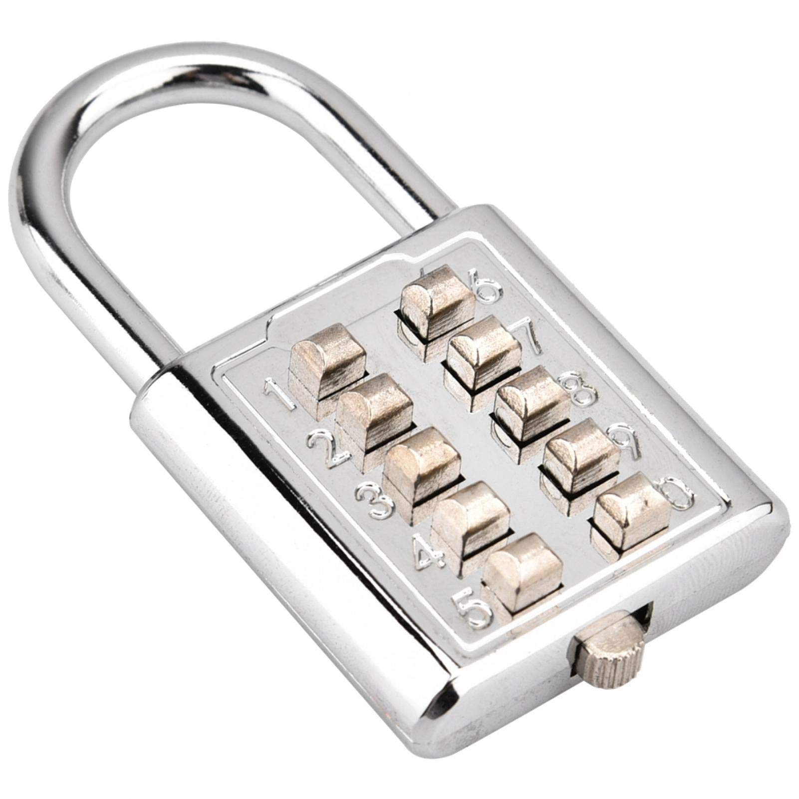 10-Digit Combination Password Padlock, Durable Security Lock for