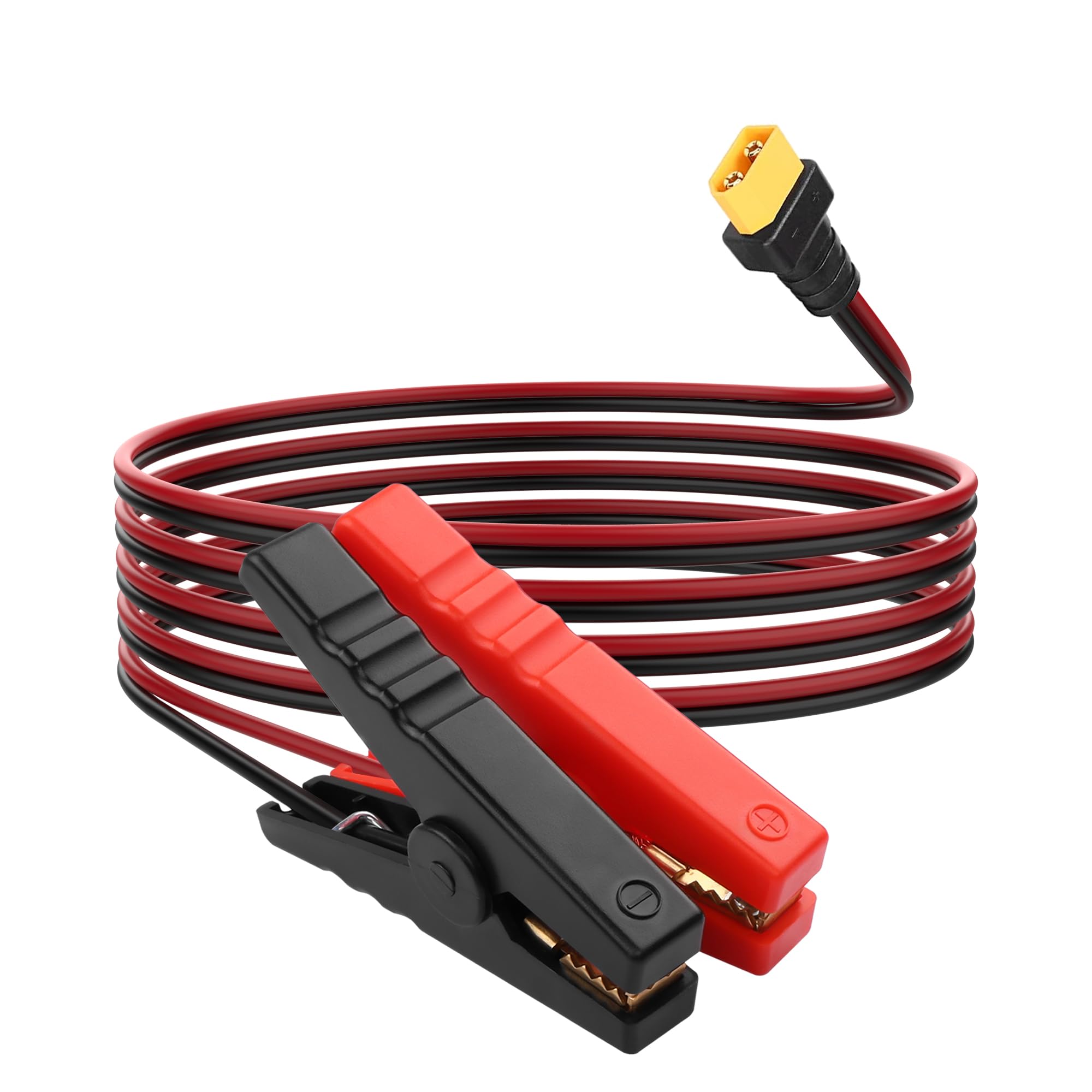 YACSEJAO XT60 to Battery Alligator Clip Cable 16AWG Battery Clamp-on Car Charger Power Supply Cable with XT60 Connector, 1.8M