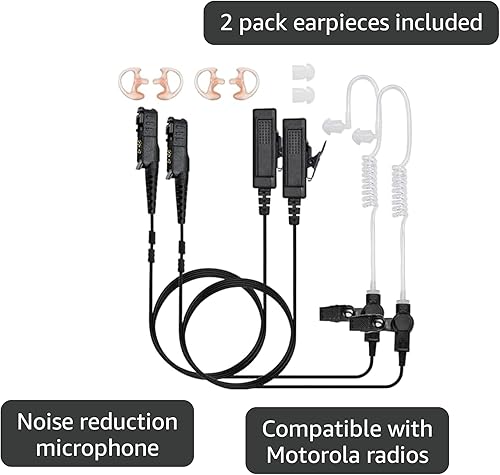 Miniatura 27 de Motorola XPR 7550e Auricular, XPR6350 XPR6550 XPR7550 APX 4000 6000 7000 Walkie Talkie compatible con auriculares de radio bidireccional