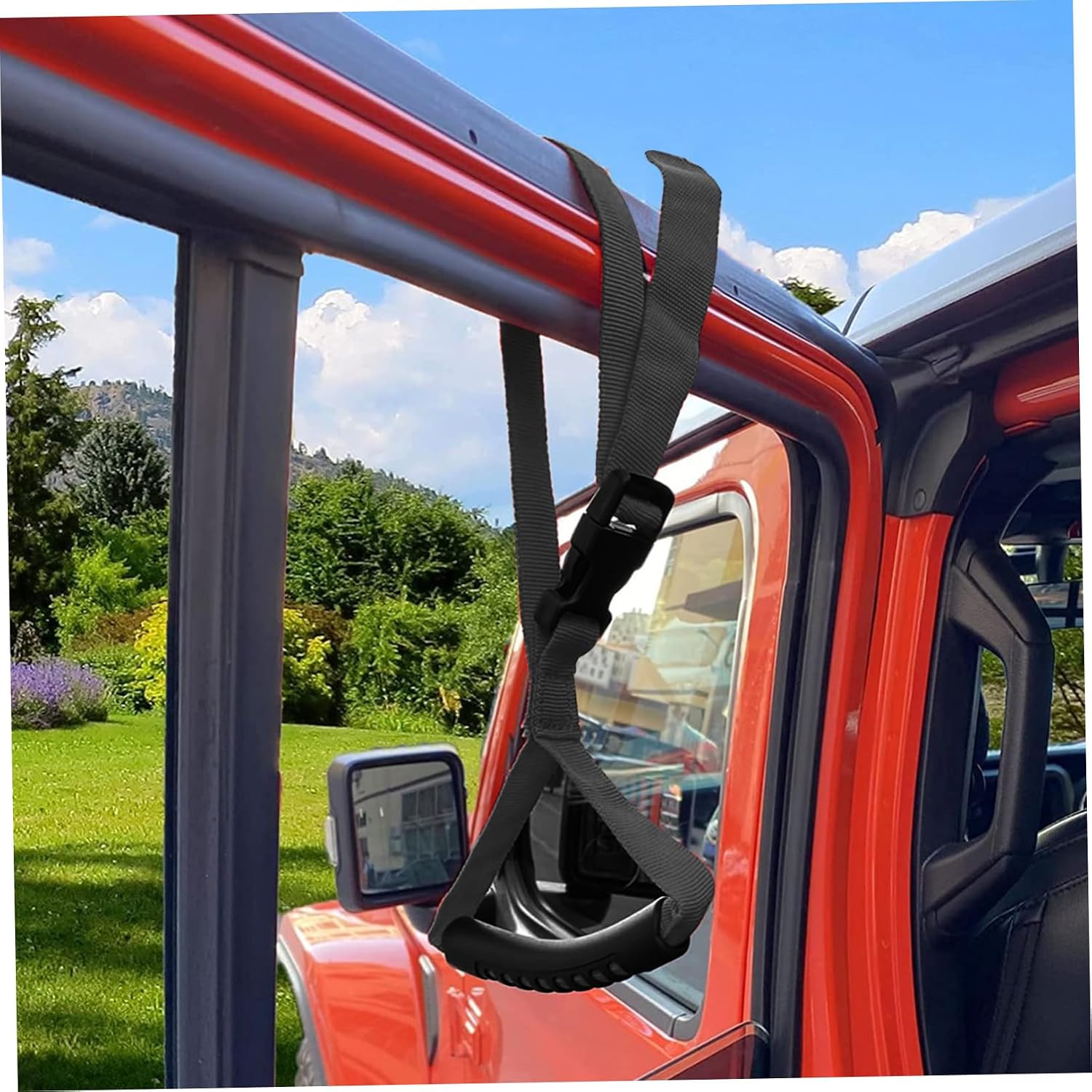 ULTECHNOVO 1pc Adjustable Non- Automotive Support Grip Handle for Elderly Car Entry Exit Assistance Lightweight Portable Aid for Vehicles Sturdy Posts Frames