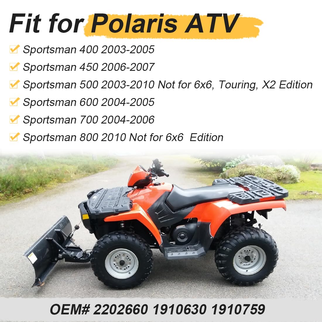 Tuyau de frein Arrière convient pour Polaris Sportsman 500 2003-2010 Sportsman 400 450 2003-2007 Sportsman 600 2004-2005 Sportsman 700 2004-2006 Sportsman 800 2010 Durite Flexible de frein