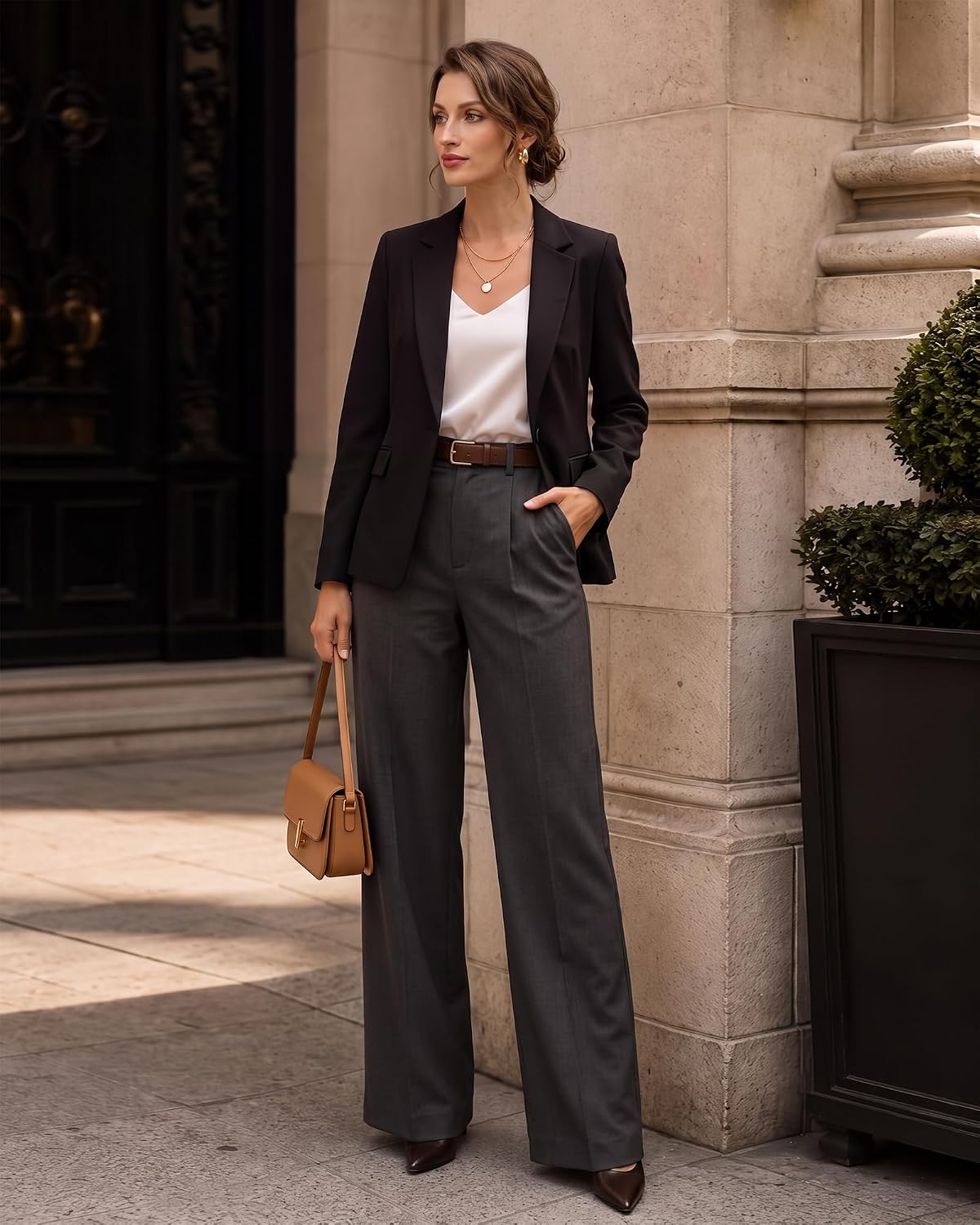 GRAPENT Womens Blazers Dressy Casual Long Sleeve Work Office Suit Jackets
