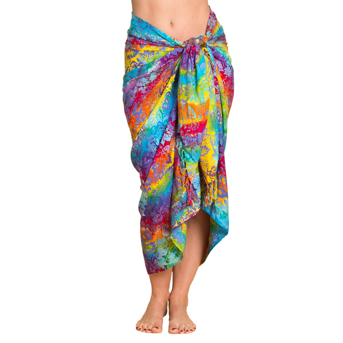 PANASIAM pareo para hombres y mujeres I 100% hecho a mano en Indonesia: cada tela es única I Falda envolvente opaca, también extra grande I Batik con colores textiles alemanes I Toalla de playa
