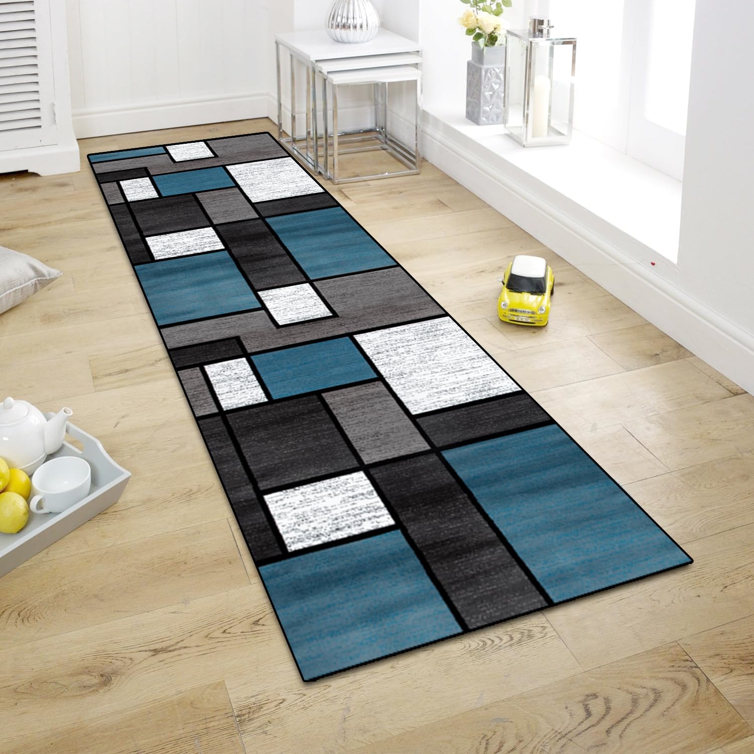 WTHYGB Alfombra de pasillo, 60 x 150 cm, para pasillo, cocina, salón, dormitorio, 6 mm de grosor, antideslizante, poliéster duradero, lavable, personalizable