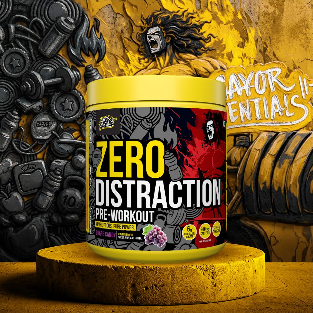 Gayor Essentials Zero Distraction Preworkout (Grape Candy,338g) — Amazon image 2
